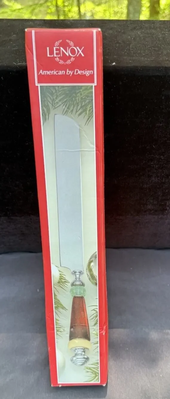Lenox Holiday Gatherings Cake Knife Stainless New in Box -46D